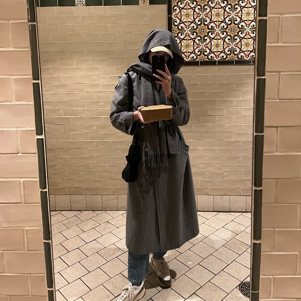 Gray Double-Breasted Overcoat - image 3